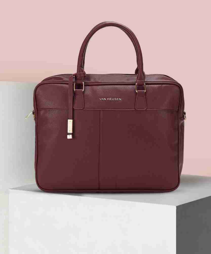 VAN HEUSEN 16 inch Inch Laptop Messenger Bag Maroon Price in India Flipkart