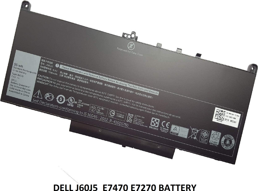 Dell J60J5 Replacement Battery E7470 E7270
