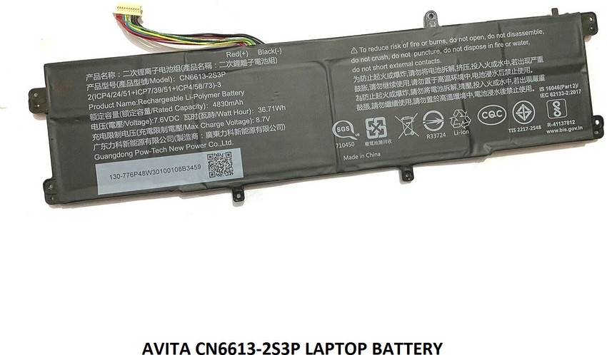 SOLUTIONS 365 COMPATIBLE AVITA CN6613 2S3P BATTERY FOR AVITA PURA 14 NS14A6 NS13A2 NS14A8 LAPTOP SERIES 4 Cell Laptop Battery SOLUTIONS 365 Flipkart