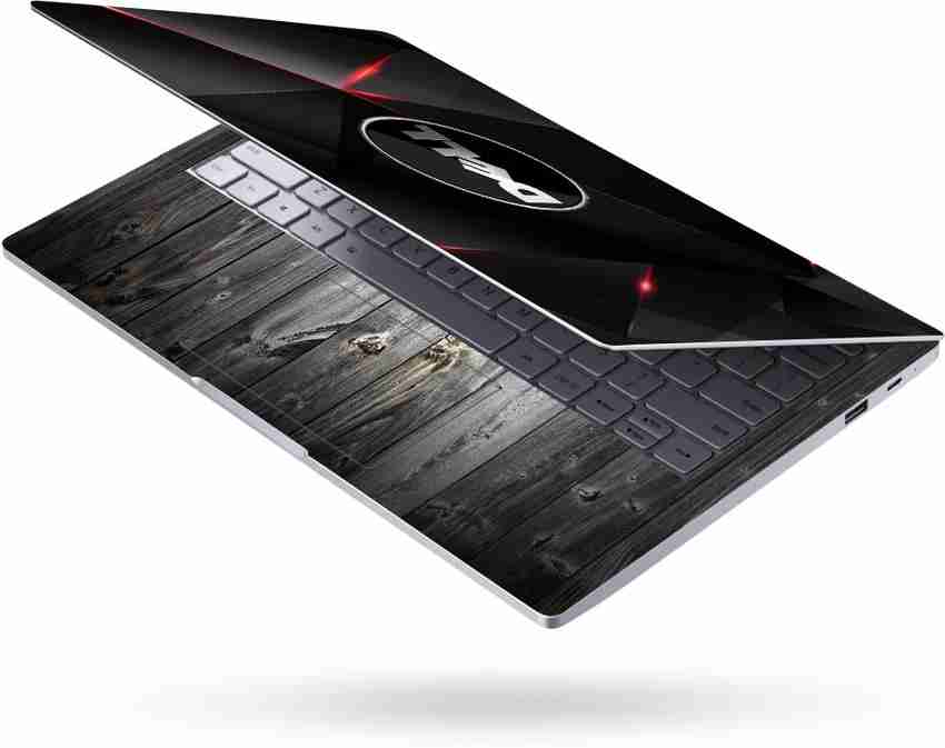Anweshas Full Body Laptop Skin For 14 to 15.6 inch Laptop Dell Red Black Triangles Self Adhesive Stretched Vinyl Laptop Decal 15.6 Price in India Buy Anweshas Full Body Laptop