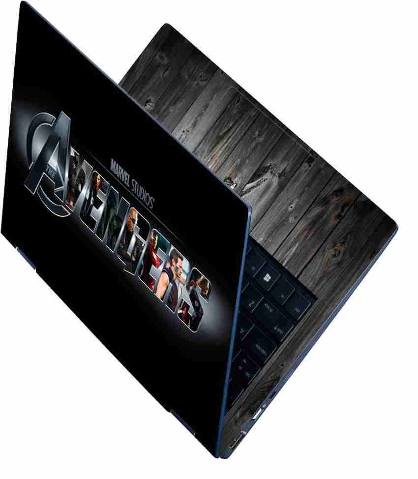 Techfit Full Body Laptop Skin For 14 to 15.6 inch Laptop Avengers Typography Black Self Adhesive Stretched Vinyl Laptop Decal 15.6 Price in India Buy Techfit Full Body Laptop Skin