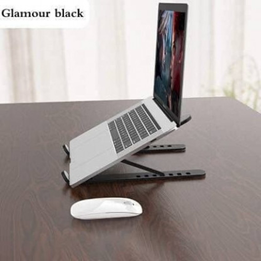 BKN® Mini Premium Metal Folding Portable Laptop Stand Non-Slip Base  Tabletop Risers for 10-17 Inch Laptop & Keyboard & Tablet (Pack of 2pcs)