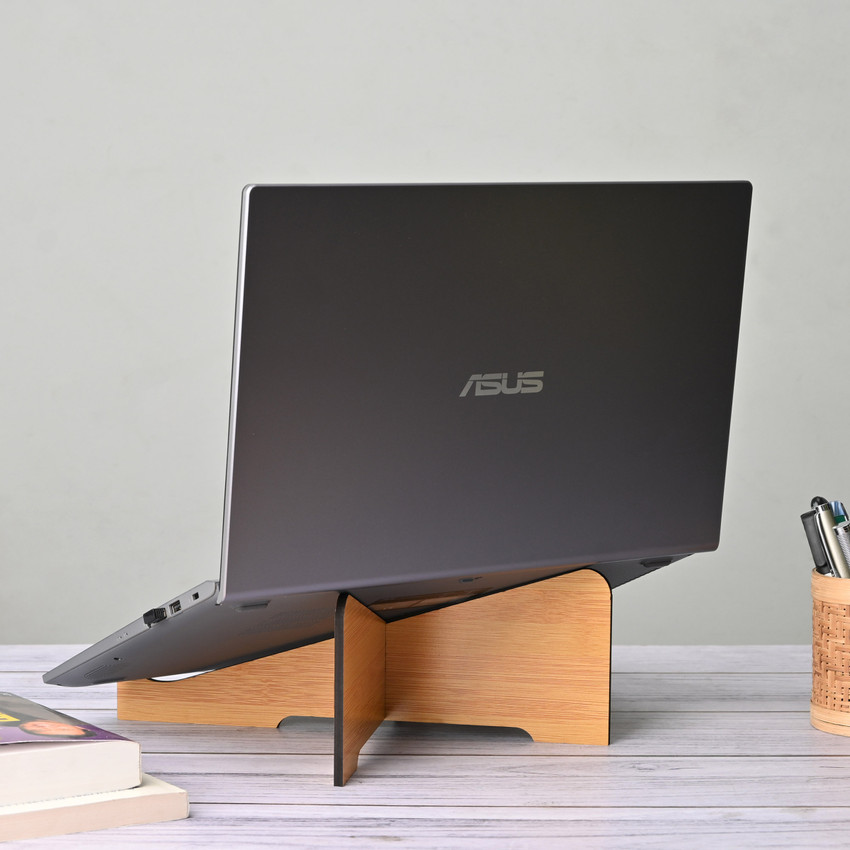 GIFT KYA DE Cross Laptop Stand Bamboo Portable Laptop Stand