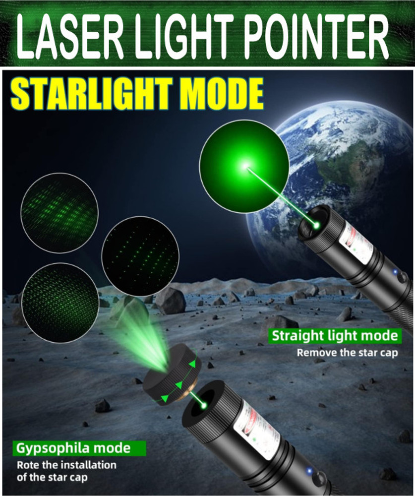 2N2 Green Laser Pointer for Presentation Multi shape Adjustable