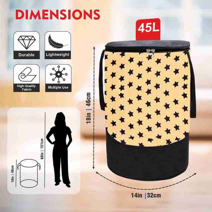 Flipkart SmartBuy 45 L Beige Black Laundry Bag