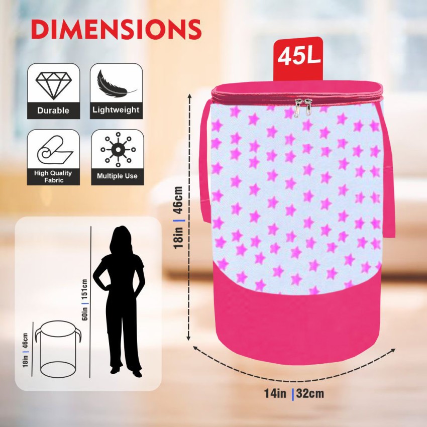 45L round plastic laundry basket