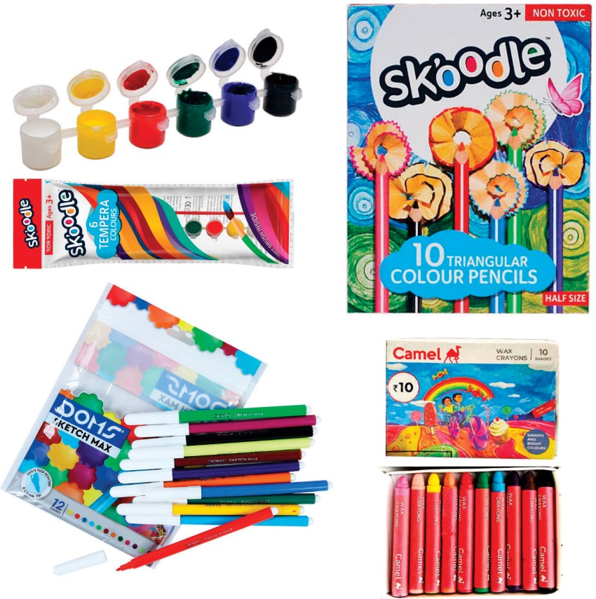 Priceless Deals Premium Paint Kit For Kids with Multicolor  Briefcase, Pencils, Water Colors etc - Briefcase