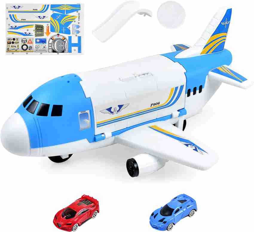  Airplane Toy with Mini Construction Cars Helicopter