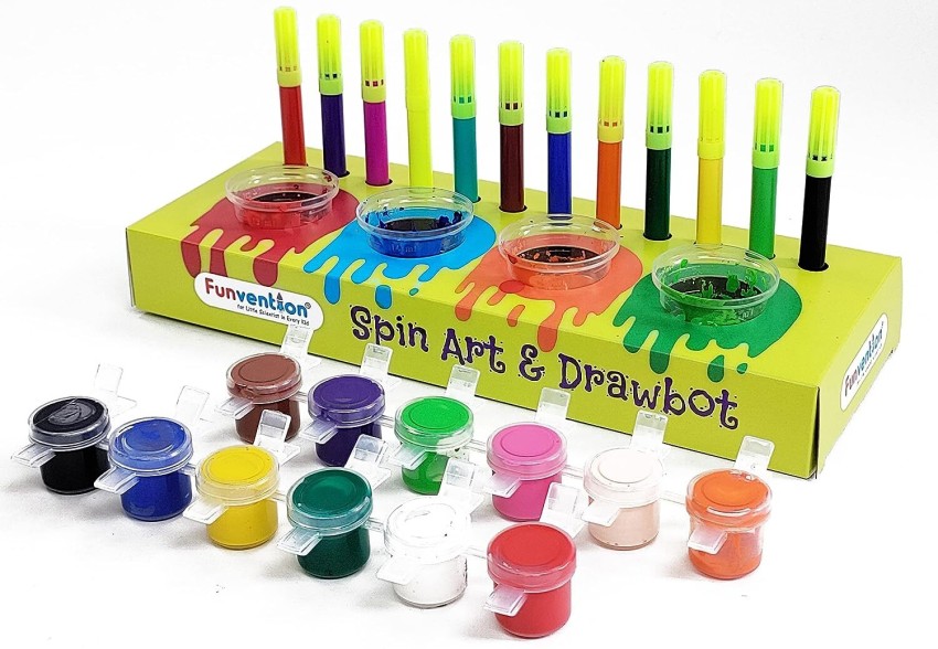 Funvention Spin Art Machine DIY STEM Learning Kit, build, play
