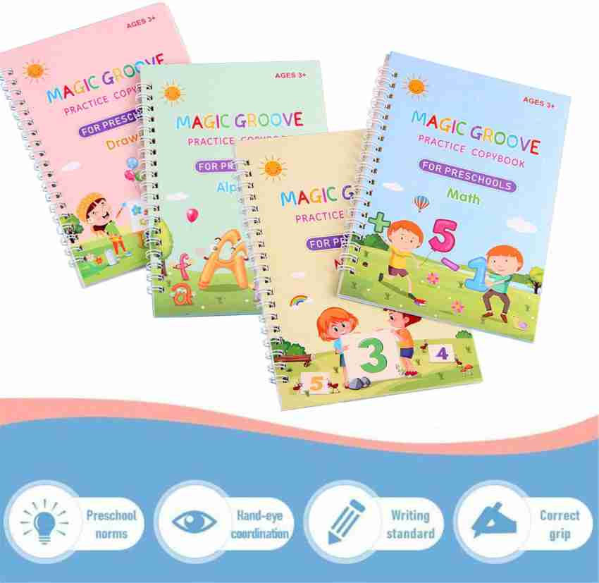 Book Copybook Practice Handwriting Grooved Magic Gift Set For Kids  Calligraphy