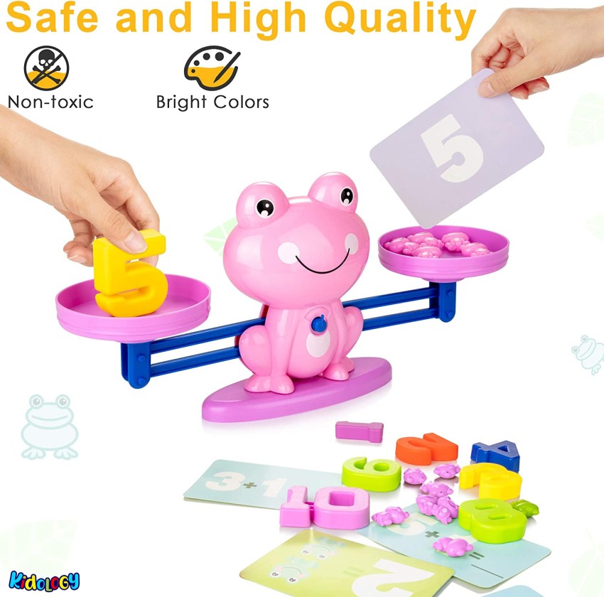 BBPOOL Frog Balance Cool Math Counting Game Educational Early Learning  Scale STEM Toys Gifts for Preschool Toddlers Kids Age 3 4 5 6