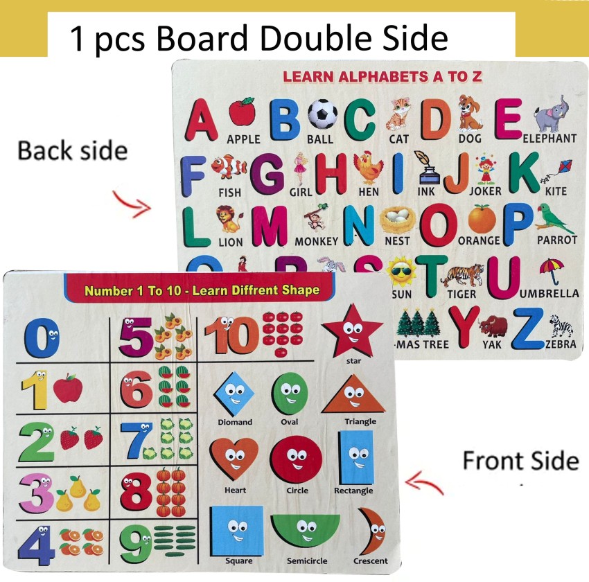 FORSIKHA Double Sided Letter Board 2 in 1 Alphabet,Number And Shape Board  Learning Toys Price in India - Buy FORSIKHA Double Sided Letter Board 2 in  1 Alphabet,Number And Shape Board Learning