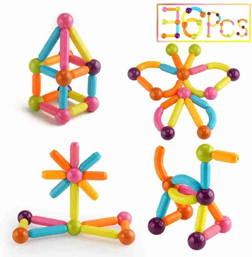 HurryShoppy 36 Pcs Magnetic Toys for Kids Sticks Magnetic Brain Toys fun Building Blocks Toy Price in India Buy HurryShoppy 36 Pcs Magnetic Toys for Kids Sticks Magnetic Brain Toys fun