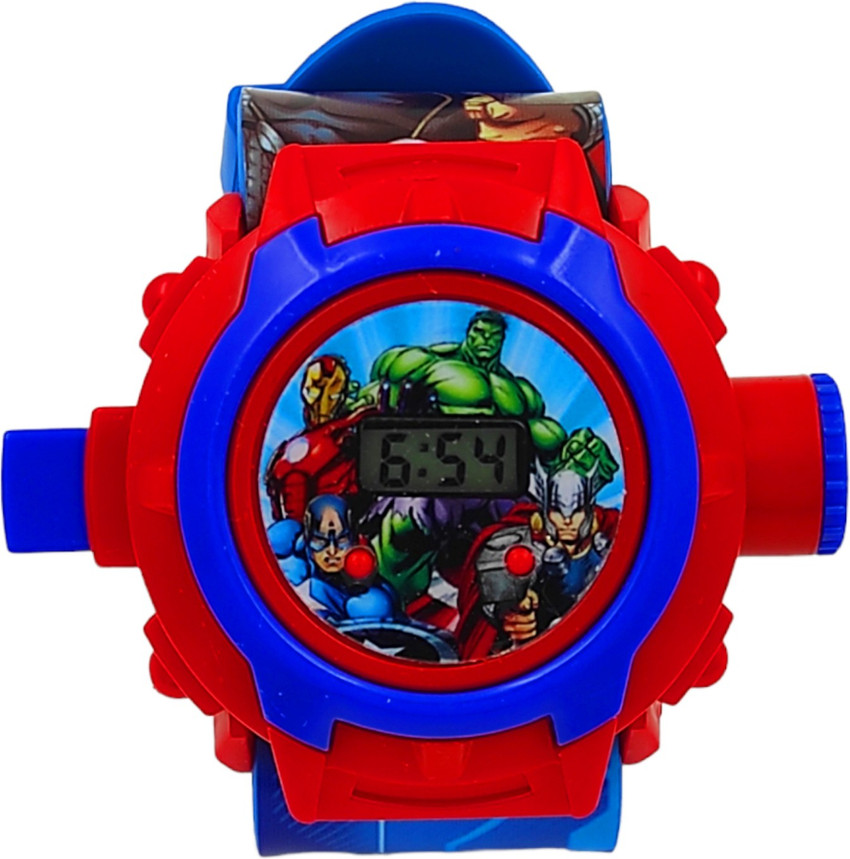 Johnnie Boy Avengers Projector Watch for Boys Digital Toy Watch 24