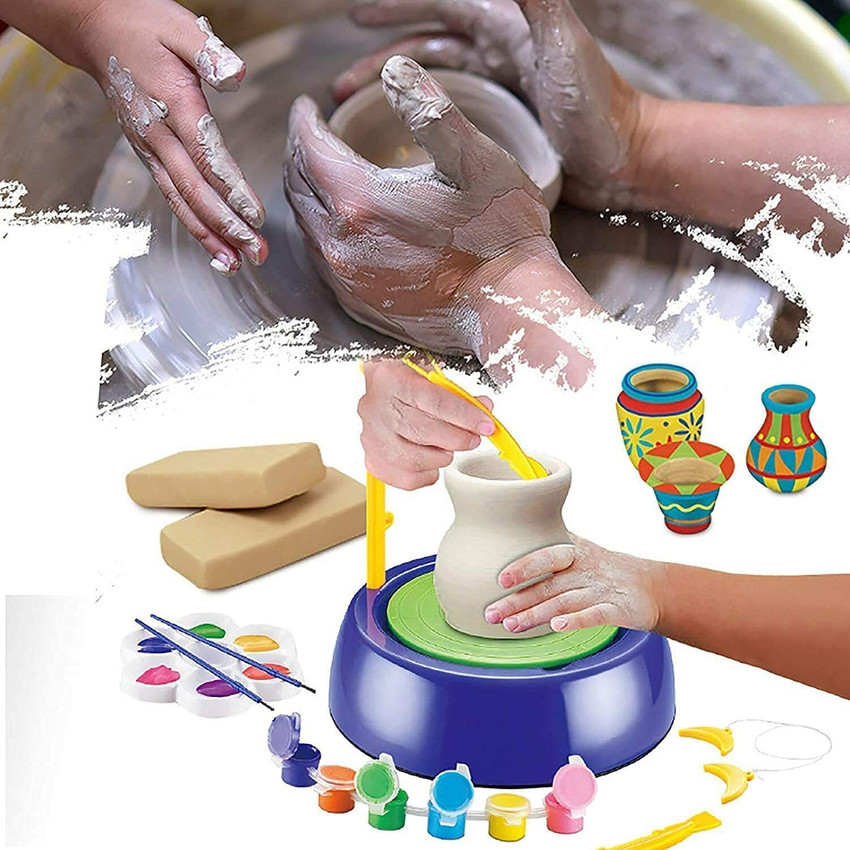 Children's pottery 2025 wheel set