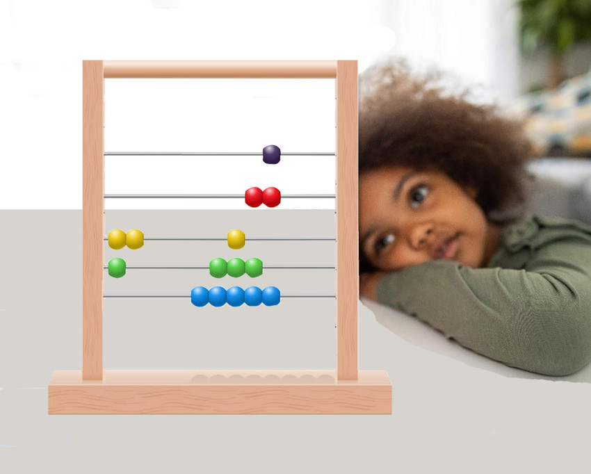 Large abacus toy top