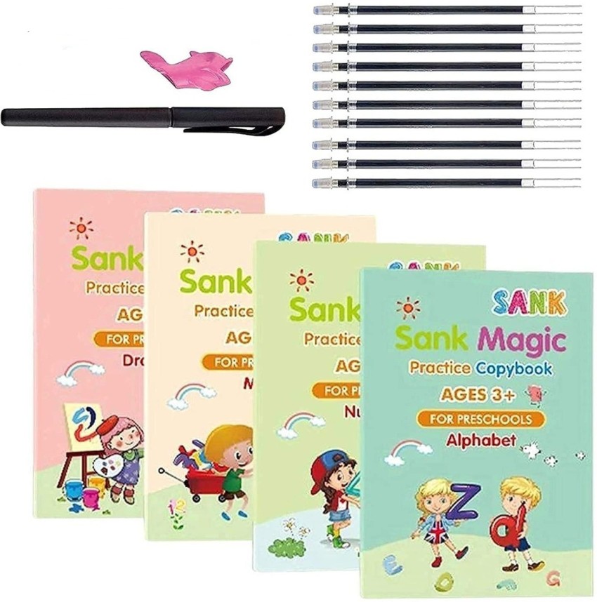 Sank Magic Books for Kids (3+ Years) || Reusable Calligraphy Books for  Kids, Practice Copybook for Kids English