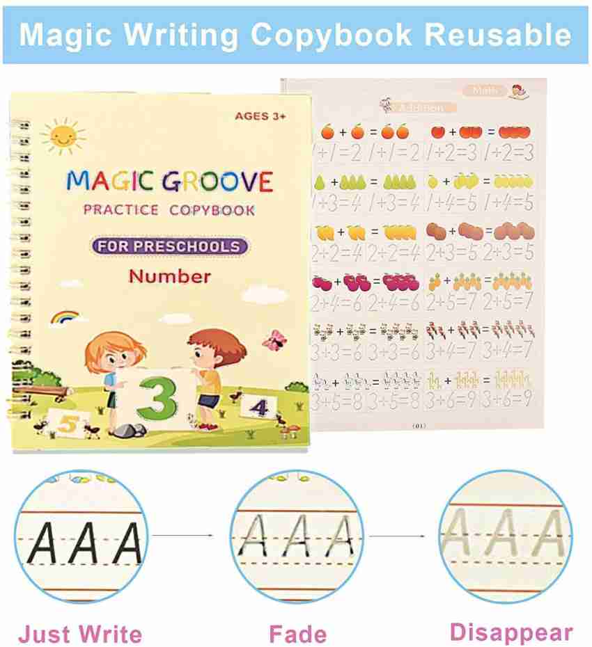 Tumtafa Best Buy Magic Practice Copybook (4 BOOKS + 10 REFILL+ 1 PEN +1  GRIP) Price in India - Buy Tumtafa Best Buy Magic Practice Copybook (4  BOOKS + 10 REFILL+ 1 PEN +1 GRIP) online at