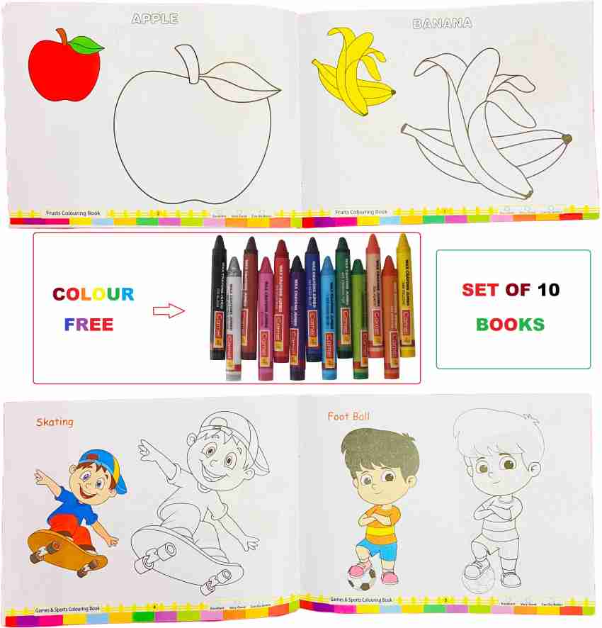 AP SINHA Colouring Drawing Book For Kids Pack Of 10 (Paperback) Price in  India - Buy AP SINHA Colouring Drawing Book For Kids Pack Of 10 (Paperback)  online at