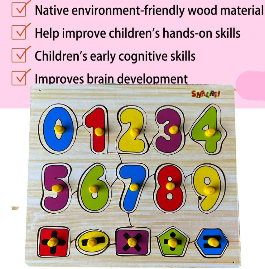 SHALAFI Number Recognition Wooden Puzzle with Beautiful Pictures Counting  Board Blocks Price in India - Buy SHALAFI Number Recognition Wooden Puzzle  with Beautiful Pictures Counting Board Blocks online at