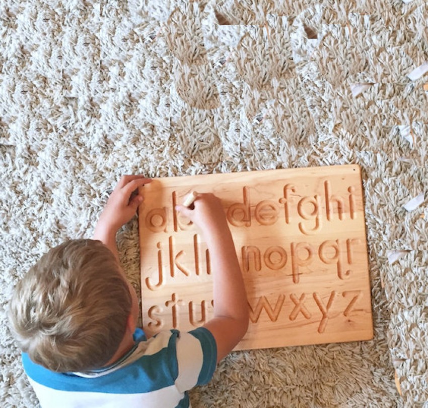 Wooden Hindi Alphabet Tracing Board