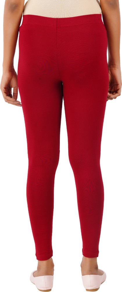 Buy ZEBU Calf Length Red Womens Casual Single Leggings Online at Best  Prices in India - JioMart.