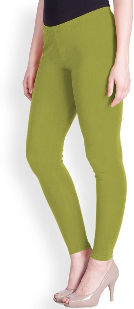 Frenchtrendz  Buy Frenchtrendz Cotton Spandex Lime Green Ankle Leggings  Online India