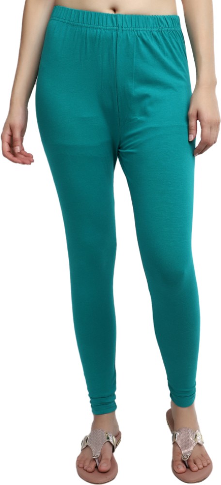 Buy online Turquoise Solid Ankle Length Leggings from Capris & Leggings for  Women by V-mart for ₹270 at 10% off