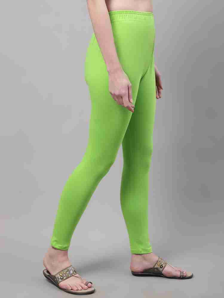 Lime Green Cotton Leggings