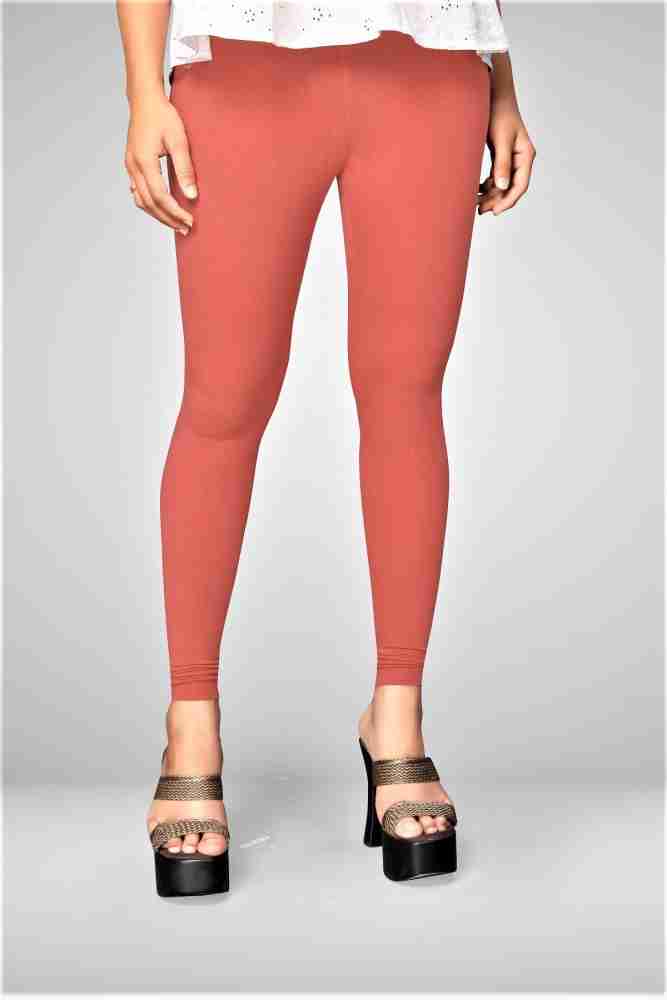 Buy Keshav Srushti Women Pink Solid Cotton Lycra Blend Legging (L