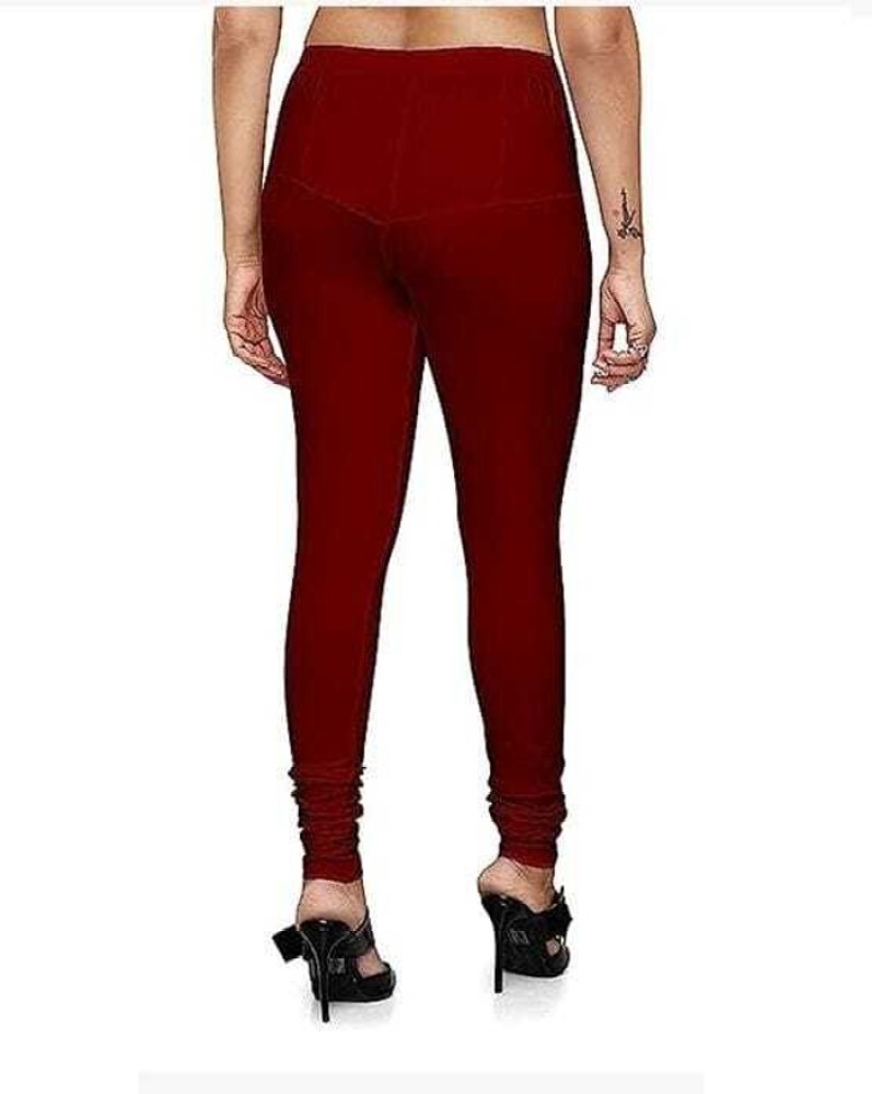 ASA-Cotton Leggings Set for Women's/Girls in Cotton Lycra Churidar 4 way  Stretchable Leggings Combo (Pack of 2) - Free Size