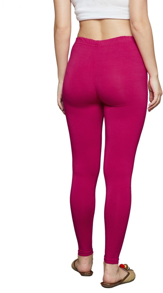 Shawjee Ankle Length Western Wear Legging (Pink, Black, Solid) at Rs 335, Bhadreswar