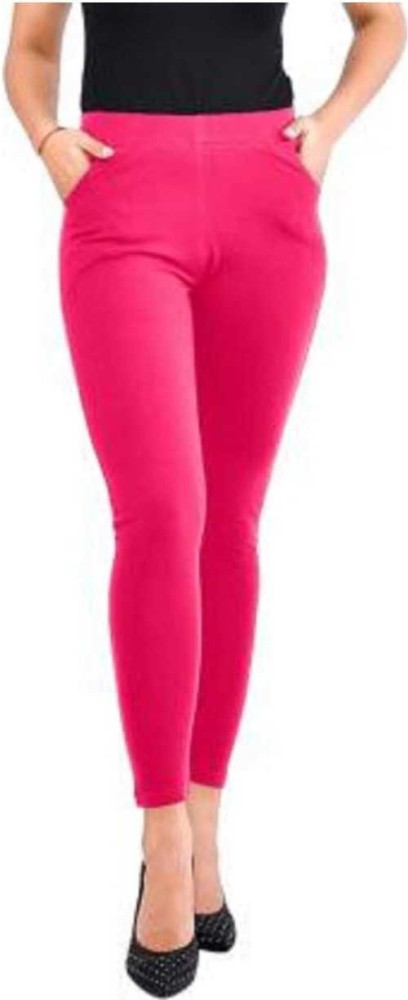 Solid Color 5 Inch High Waisted Ankle Leggings - Its All Leggings