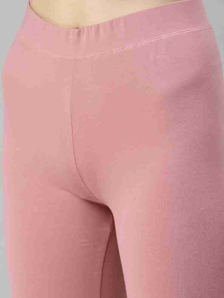 De Moza Women Pink Cotton Ankle Length Leggings - 3XL