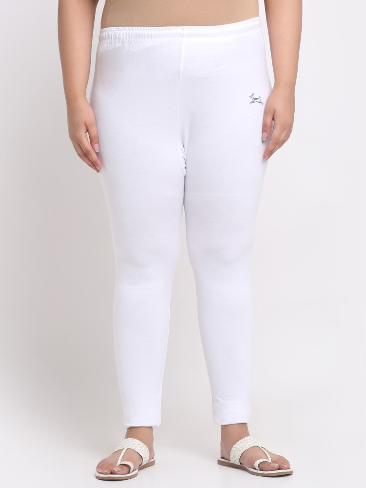 Plussize Ultrasoft Cotton Lycra Ankle Length Leggings for Womens (Size (L  to 4XL)