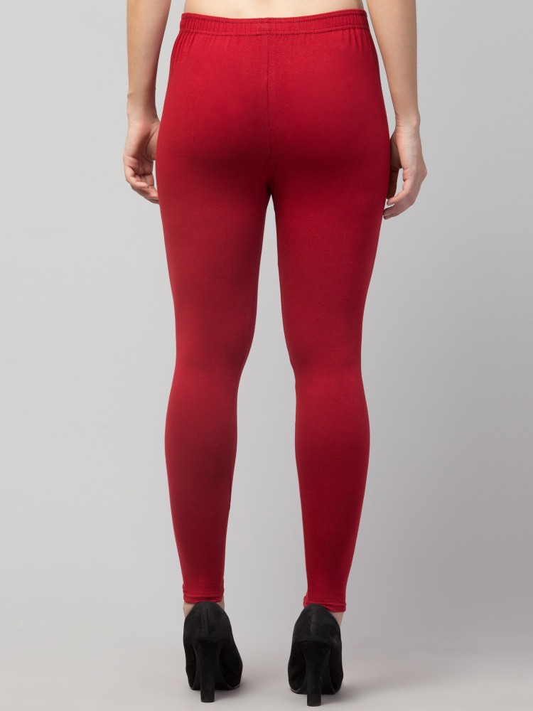 High Waist Diving Deep Ankle Length Western Wear Legging (Red), Slim Fit at  Rs 150 in New Delhi