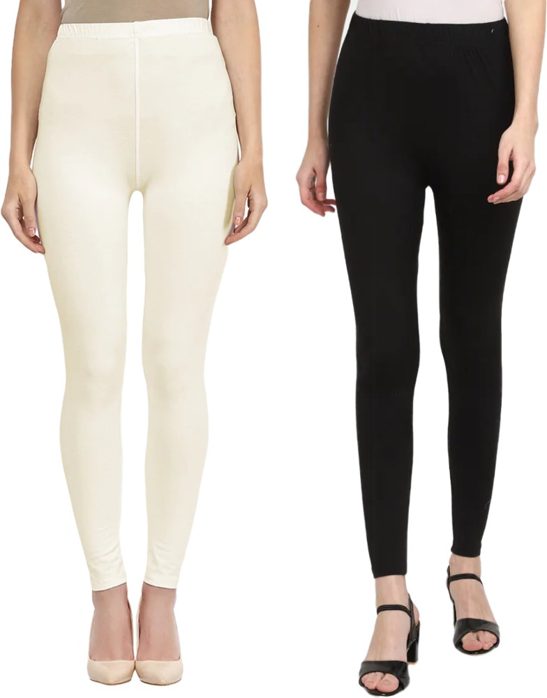 Off White Leggings - Buy Off White Leggings online in India