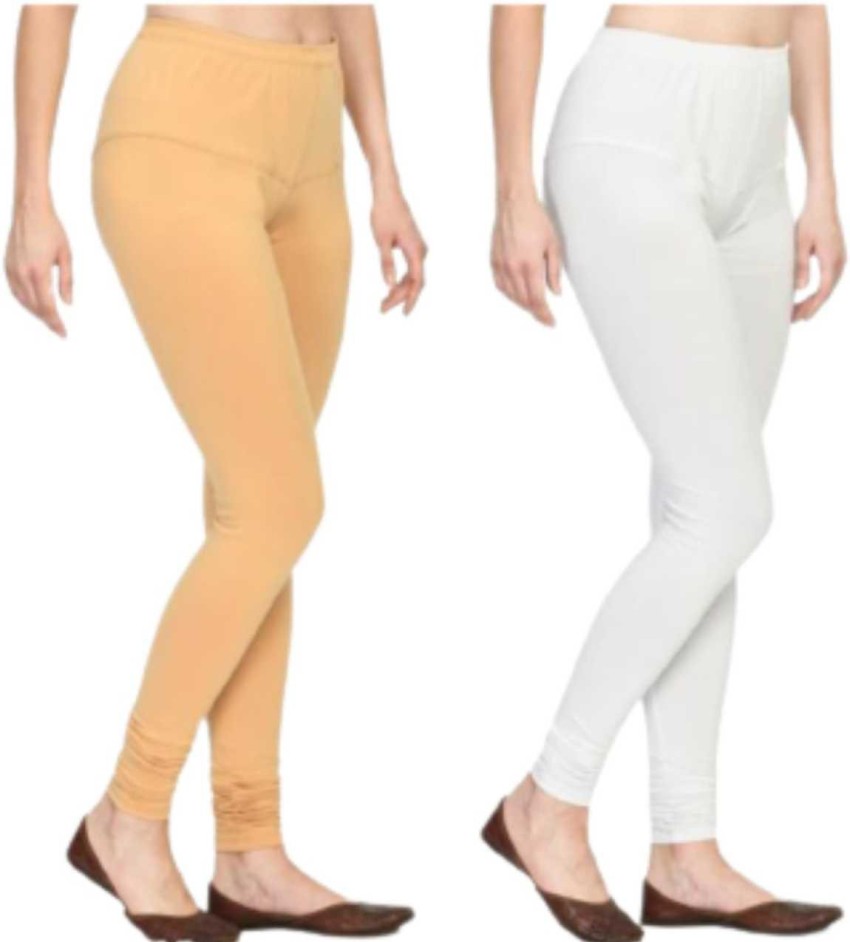 Buy Online White Viscose  Lycra Leggings for Women  Girls at Best Prices  in Biba IndiaBOTTOMW1546