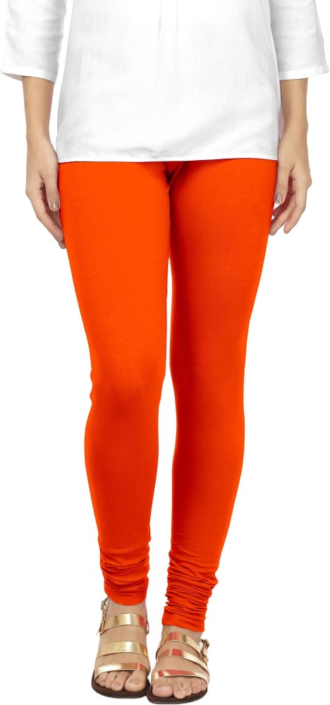 Buy Ancientstar Churidar Cotton Leggings Womens/Girls/Ladies (Pack of 2)  (5XL, Yellow and Orange) at