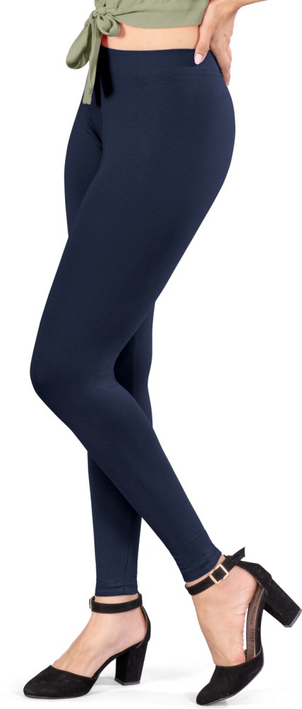 Xersion Solid Navy Blue Leggings Size L - 36% off