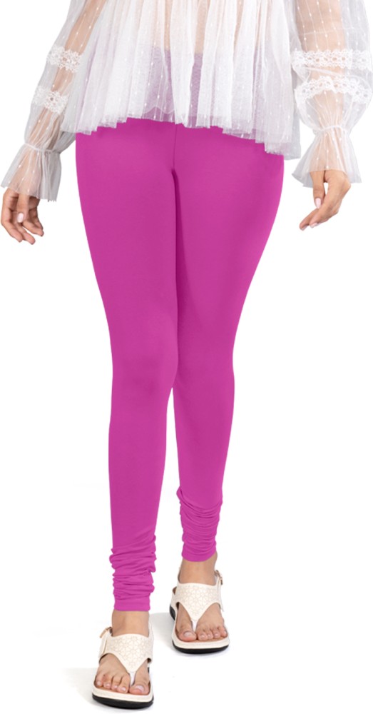 Buy INDIAN FLOWER Women Lycra Churidar legging Pink color Online at Low  Prices in India 