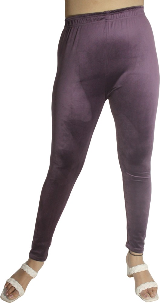 Buy Zavera Churidar Full Length Velvet Legging for Women (XL