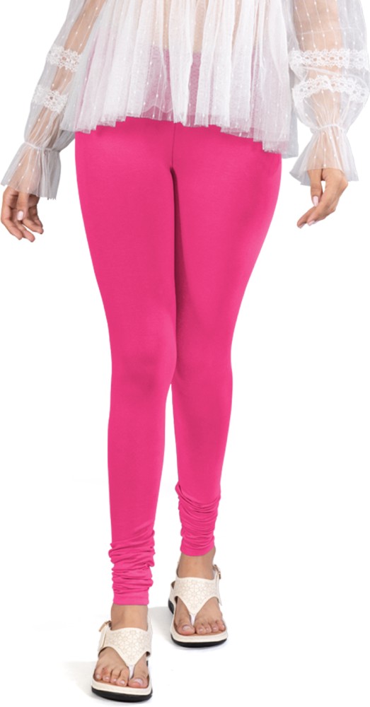 Buy INDIAN FLOWER Women Lycra Churidar legging Pink color Online at Low  Prices in India 