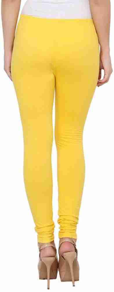 Golden Cotton Lycra Churidar Leggings :: PANERI EMBROIDERY