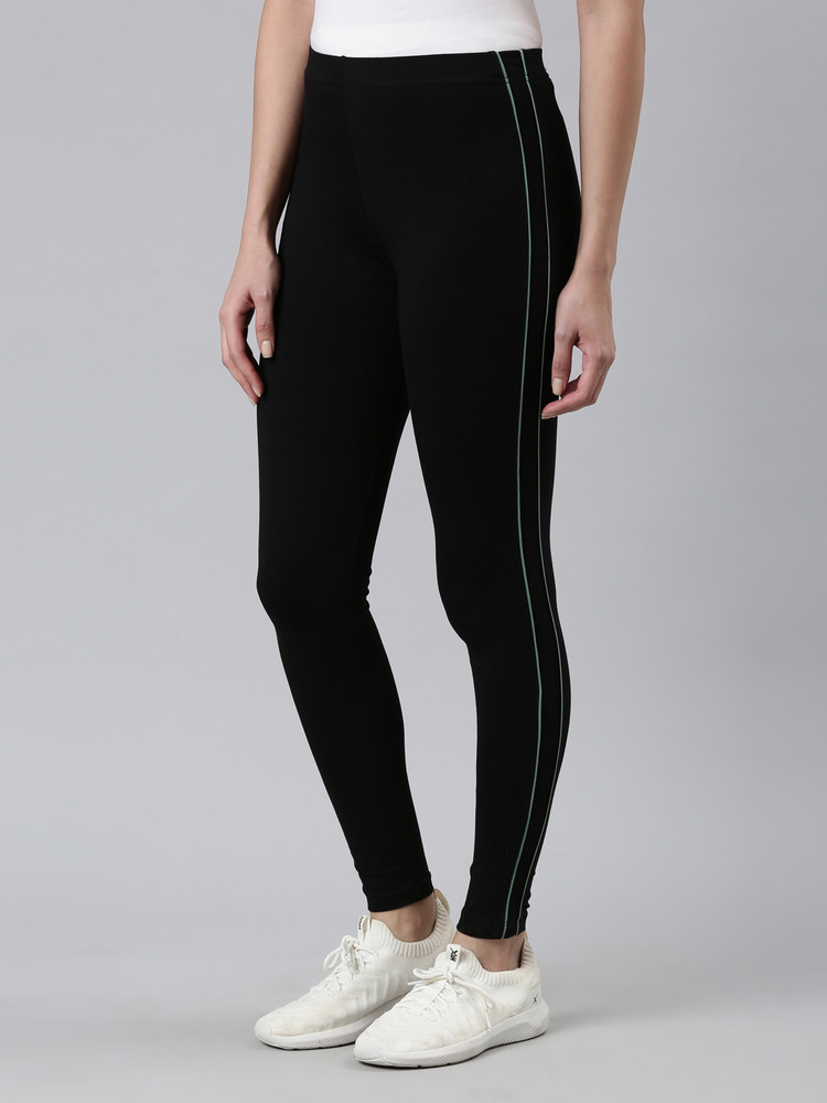 Go colors black ankle length leggings outlet