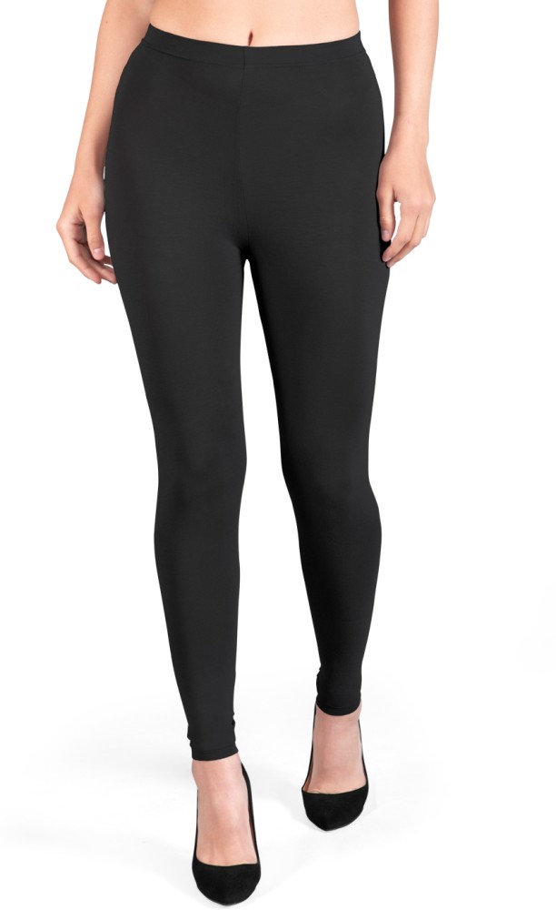 Buy POPOLO Women's Super Soft Ankle Length Cotton Lycra Solid