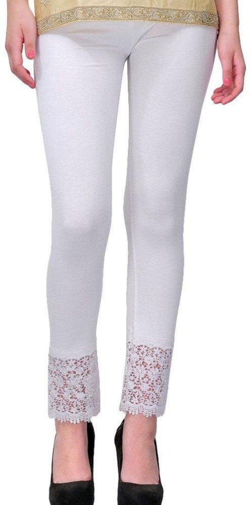 Pixie Lace Capri Leggings Women White, Blue Capri - Buy Pixie Lace