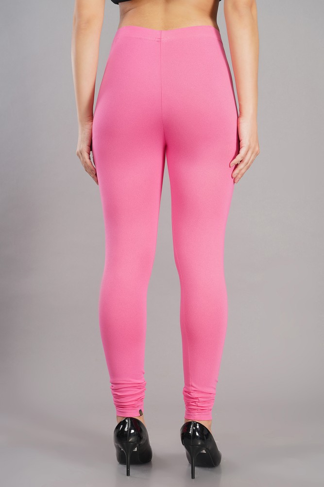 Frenchtrendz  Buy Frenchtrendz Cotton Spandex Baby Pink Ankle Leggings  Online India