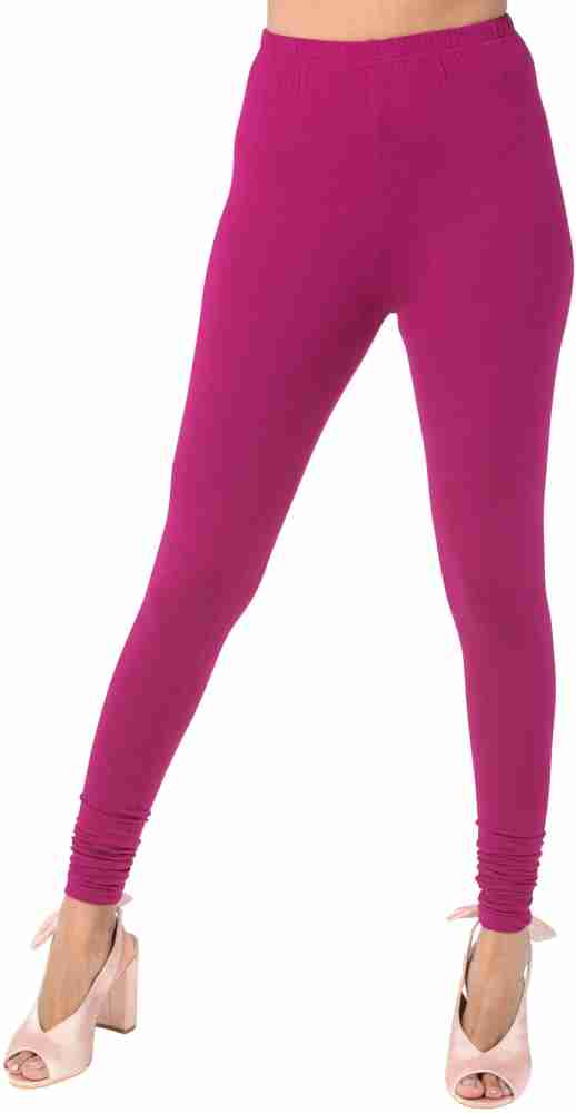 Buy INDIAN FLOWER Women Lycra Churidar legging Pink color Online at Low  Prices in India 