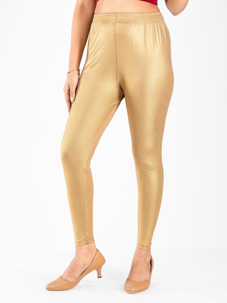 Golden color shimmer leggings